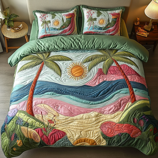 Ocean Escape 3-Piece Quilted Bedding Set NCU0NVH272