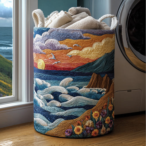 Ocean Glow Quilted Laundry Basket NCU0TH2988