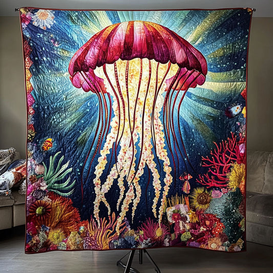 Ocean Glow Symphony Quilted Blanket NCU0PTT174