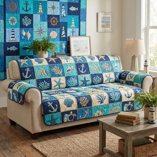Ocean Harbor Quilted Sofa Cover NCU0NTD1876