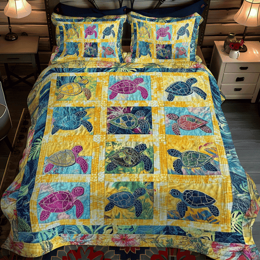 Ocean Harmony 3-Piece Quilted Bedding Set NCU0TL1470
