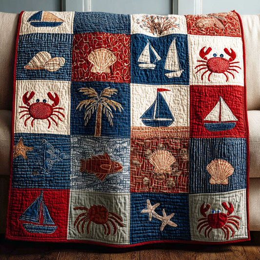 Ocean Mosaic Quilted Blanket NCU0NTD1517