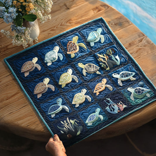 Ocean Mosaic Quilted Table Topper NCU0PTT688