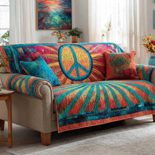 Ocean Peace Quilted Sofa Cover NCU0NXD1499