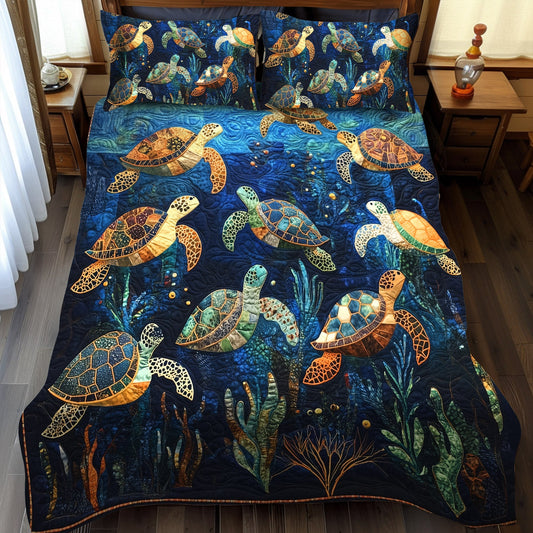 Ocean Serenade 3-Piece Quilted Bedding Set NCU0PT1853