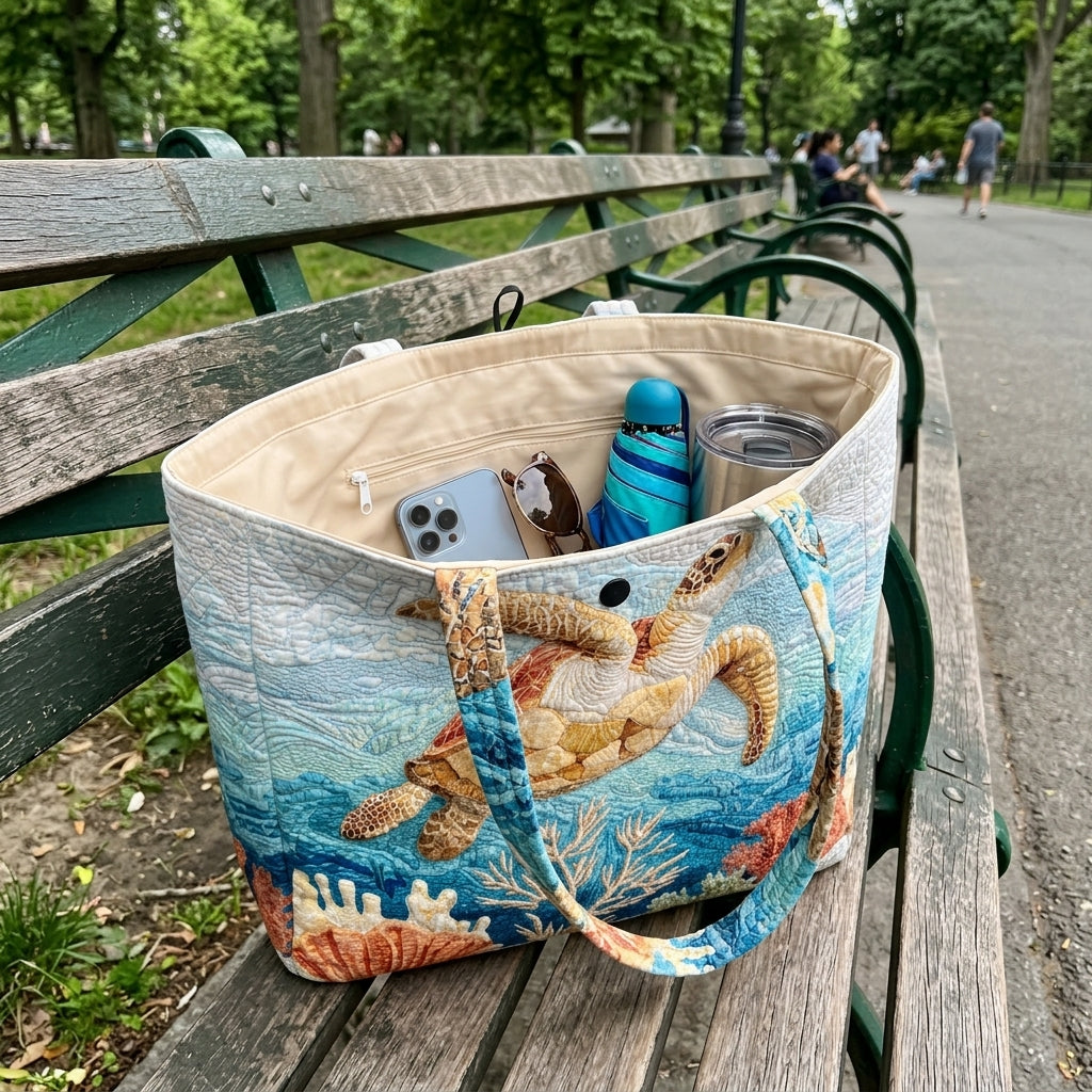 Ocean Serenity Quilted Classic Tote Bag NCU0DV2099