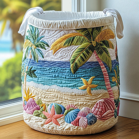 Ocean Serenity Quilted Laundry Basket NCU0PVL491