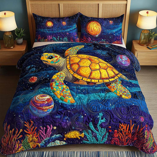 Ocean Shell Journey 3-Piece Quilted Bedding Set NCU0NNL194