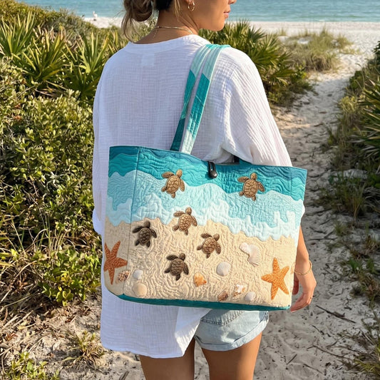 Ocean Turtle Quilted Classic Tote Bag NCU0DV2095