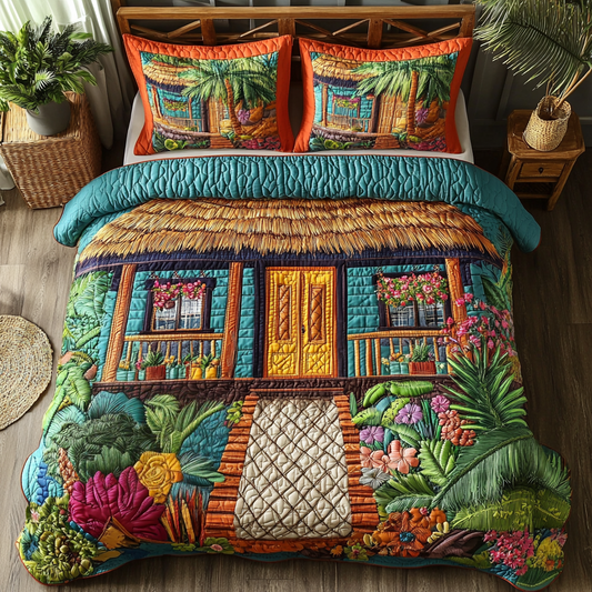 Ocean View 3-Piece Quilted Bedding Set NCU0NVH693