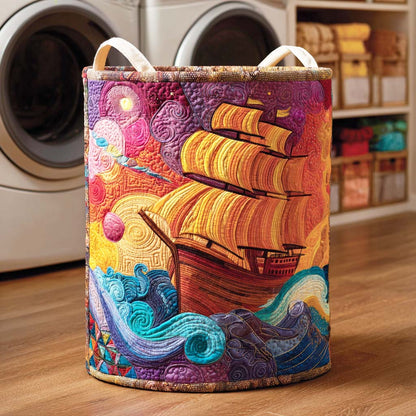 Ocean Voyage Quilted Laundry Basket NCU0NTD157