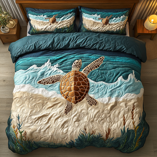 Ocean Wanderer 3-Piece Quilted Bedding Set NCU0DDK037