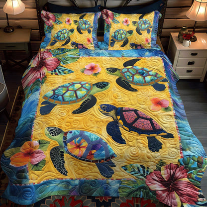 Oceanic Journey 3-Piece Quilted Bedding Set NCU0TL752
