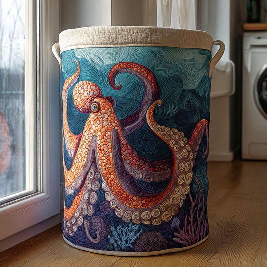 Oceanic Octopus Quilted Laundry Basket NCU0DDK2204