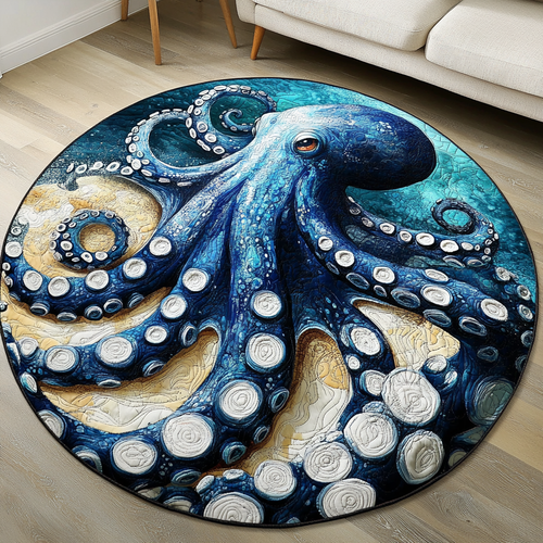 Oceanic Octopus Round Carpet NCU0DK10859