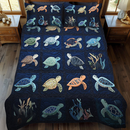 Oceanic Odyssey 3-Piece Quilted Bedding Set NCU0PT1855