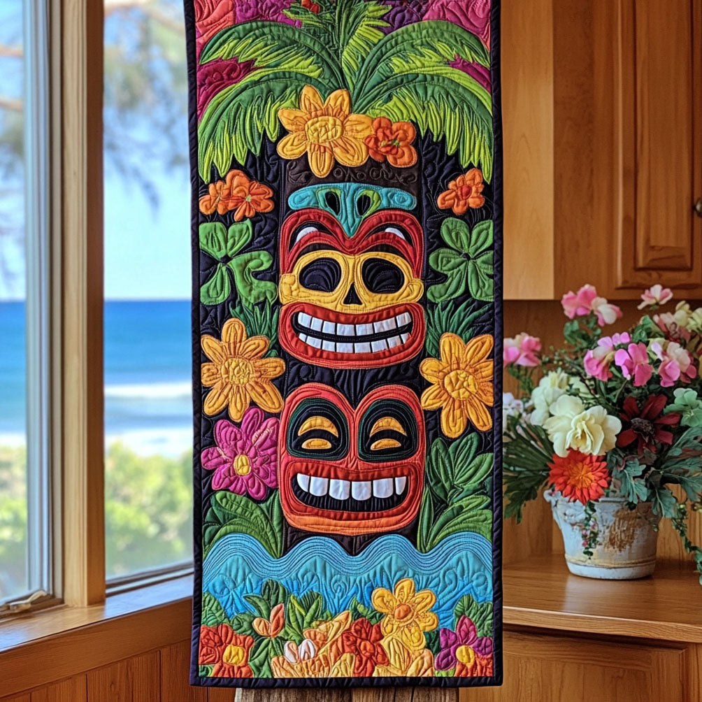 Oceanic Tiki Quilted Table Runner NCU0PTT374