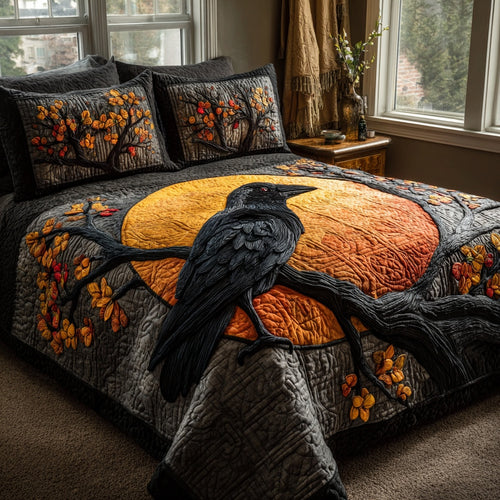 October Raven 3-Piece Quilted Bedding Set NCU0PVL900