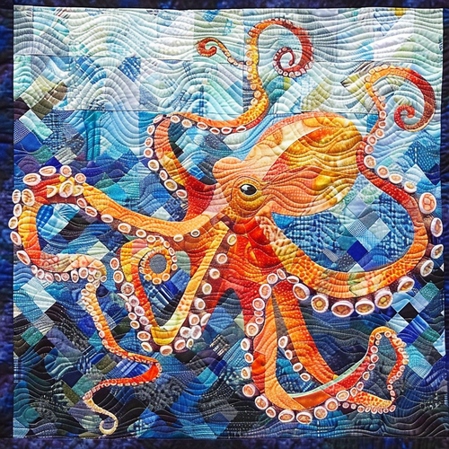 Octopus Oasis Quilted Blanket NCU0DV096