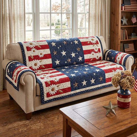 Old World Honor Quilted Sofa Cover NCU0PTT3133