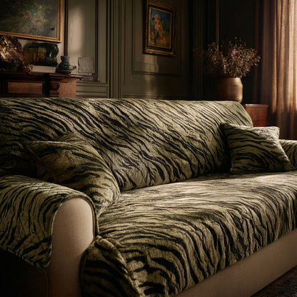 Olive Camo Quilted Sofa Cover NCU0LDH719