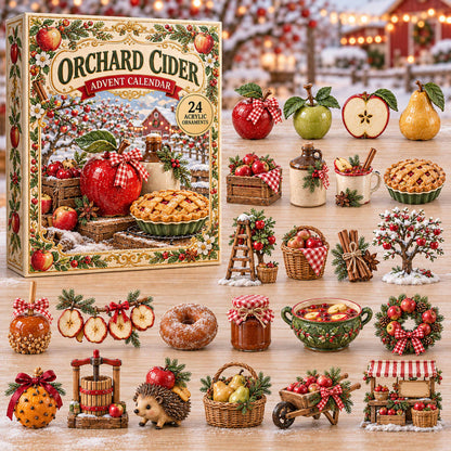CHRISTMAS KICKOFF 40% OFF - Orchard Cider Advent Calendar 2026 - 24-Day Festive Countdown, Acrylic Charms Blind Box - Gift For Family and Friends AC0TD082