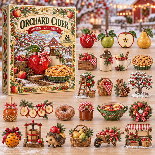 CHRISTMAS KICKOFF 40% OFF - Orchard Cider Advent Calendar 2026 - 24-Day Festive Countdown, Acrylic Charms Blind Box - Gift For Family and Friends AC0TD082