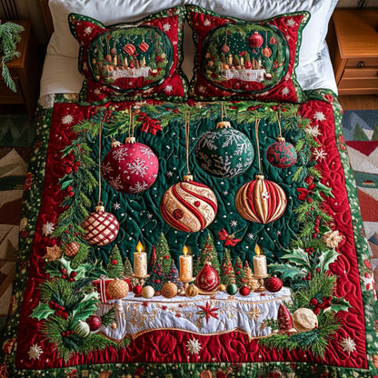 Ornament Magic 3-Piece Quilted Bedding Set NCU0NNT045