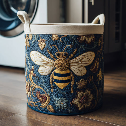 Ornate Bee Quilted Laundry Basket NCU0HNH006