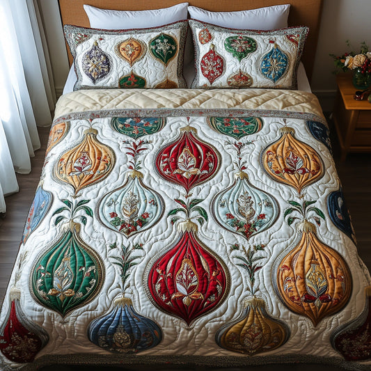 Ornate Harmony 3-Piece Quilted Bedding Set NCU0NT2019