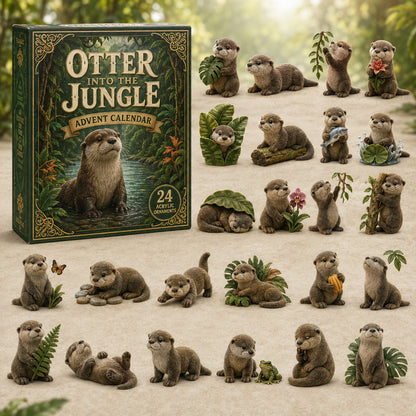 CHRISTMAS KICKOFF 40% OFF - Otter In Jungle Advent Calendar 2026 - 24-Day Festive Countdown, Acrylic Charms Blind Box - Gift For Otter Lovers AC0TM274