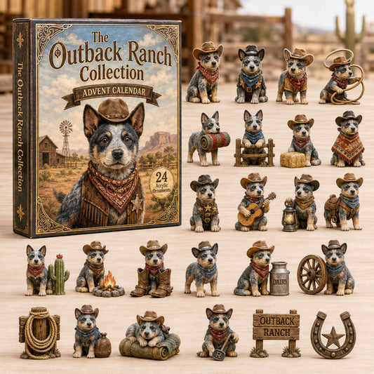 CHRISTMAS KICKOFF 40% OFF - Outback Ranch Collection Advent Calendar 2026 - 24-Day Festive Countdown, Acrylic Charms Blind Box - Gift For Dog Lovers AC0TH235