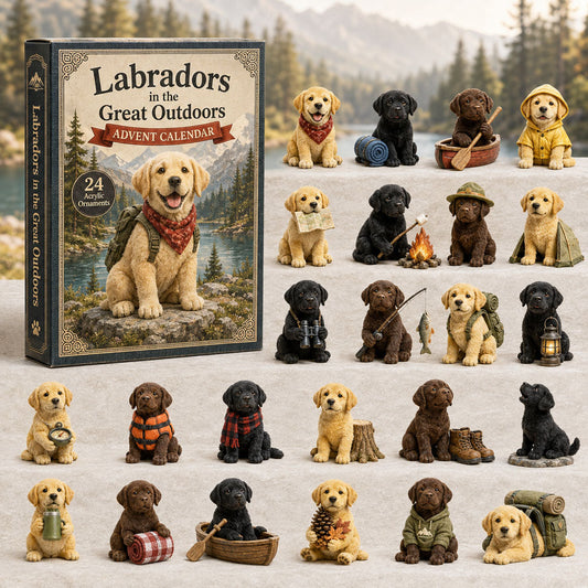 CHRISTMAS KICKOFF 40% OFF - Outdoor Labrador Advent Calendar 2026 - 24-Day Festive Countdown, Acrylic Charms Blind Box - Gift For Labrador Lovers AC0TH024