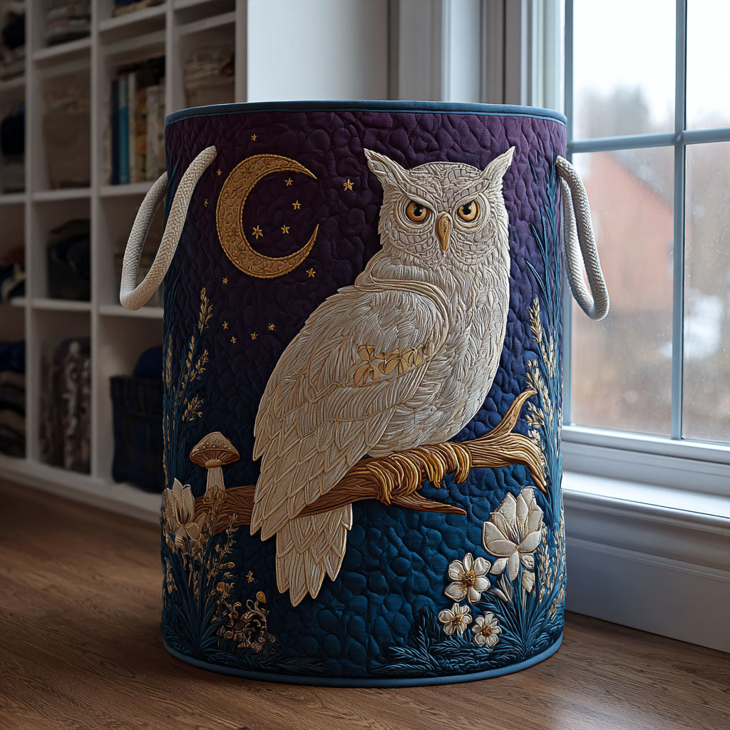 Owl Echo Quilted Laundry Basket NCU0DDK2261