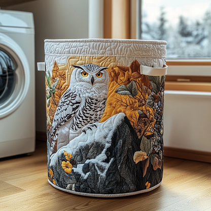 Owl Garden Quilted Laundry Basket NCU0DDK726