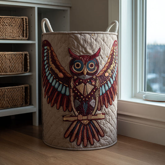 Owl Guard Quilted Laundry Basket NCU0DDK2259