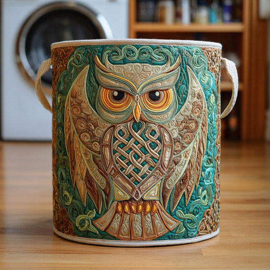 Owl Guardian Quilted Laundry Basket NCU0NTD493
