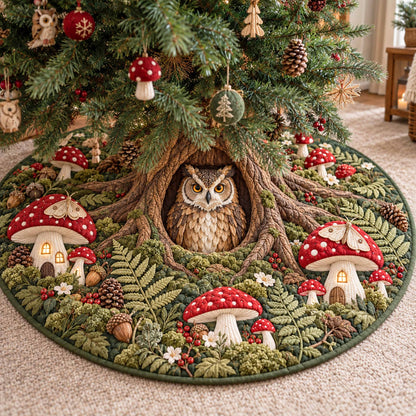Owl Hollow Christmas Quilted Tree Skirt NCU0NTD2268