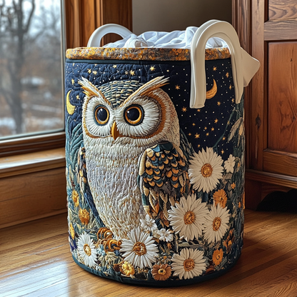 Owl Night Quilted Laundry Basket NCU0DDK724