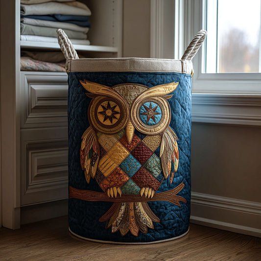 Owl Shadow Quilted Laundry Basket NCU0DDK2262