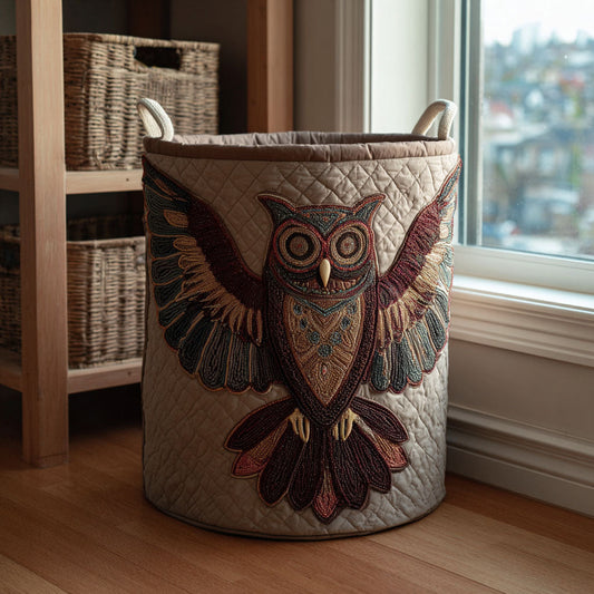 Owl Spirit Quilted Laundry Basket NCU0DDK2260