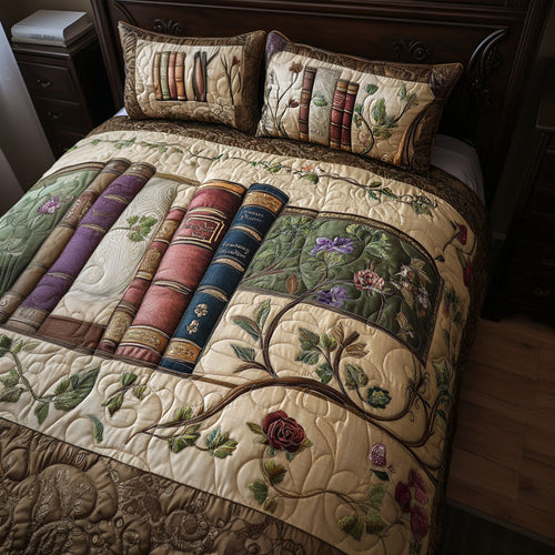 Pages of Comfort 3-Piece Quilted Bedding Set NCU0PTT244