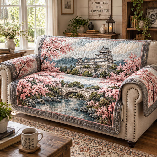 Pagoda Reflection Garden Quilted Sofa Cover NCU0DV2448