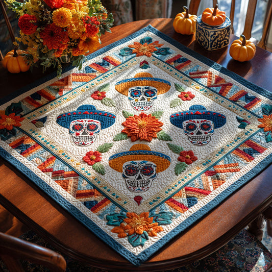 Painted Bones Quilted Table Topper NCU0PTT997