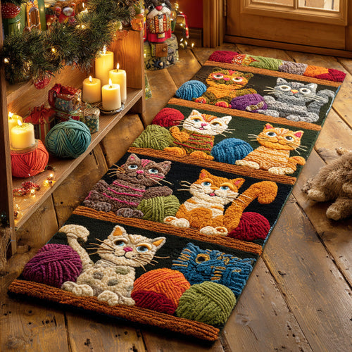 Painted Feline Joy Runner Carpet NCU0TD1338