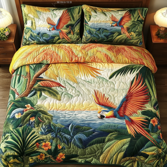 Painted Wings 3-Piece Quilted Bedding Set NCU0NVH741