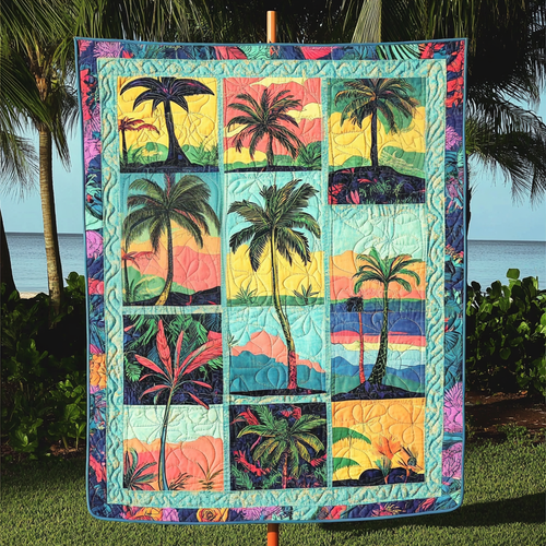 Palm Paradise Quilted Blanket NCU0NVH288