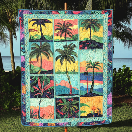 Palm Paradise Quilted Blanket NCU0NVH288