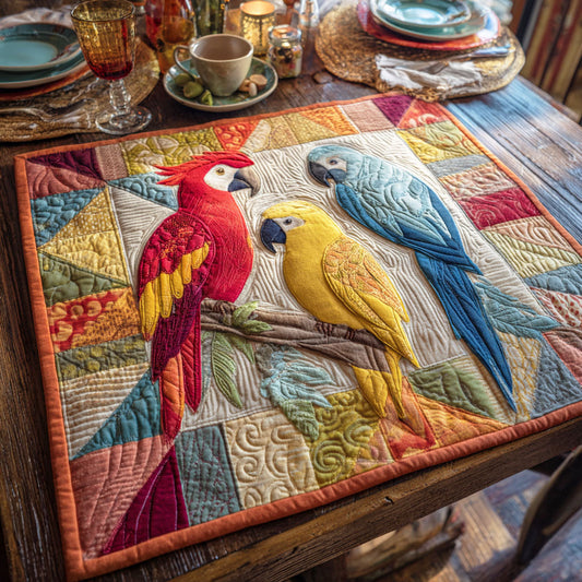 Paradise Plumage Quilted Table Topper NCU0NTD200