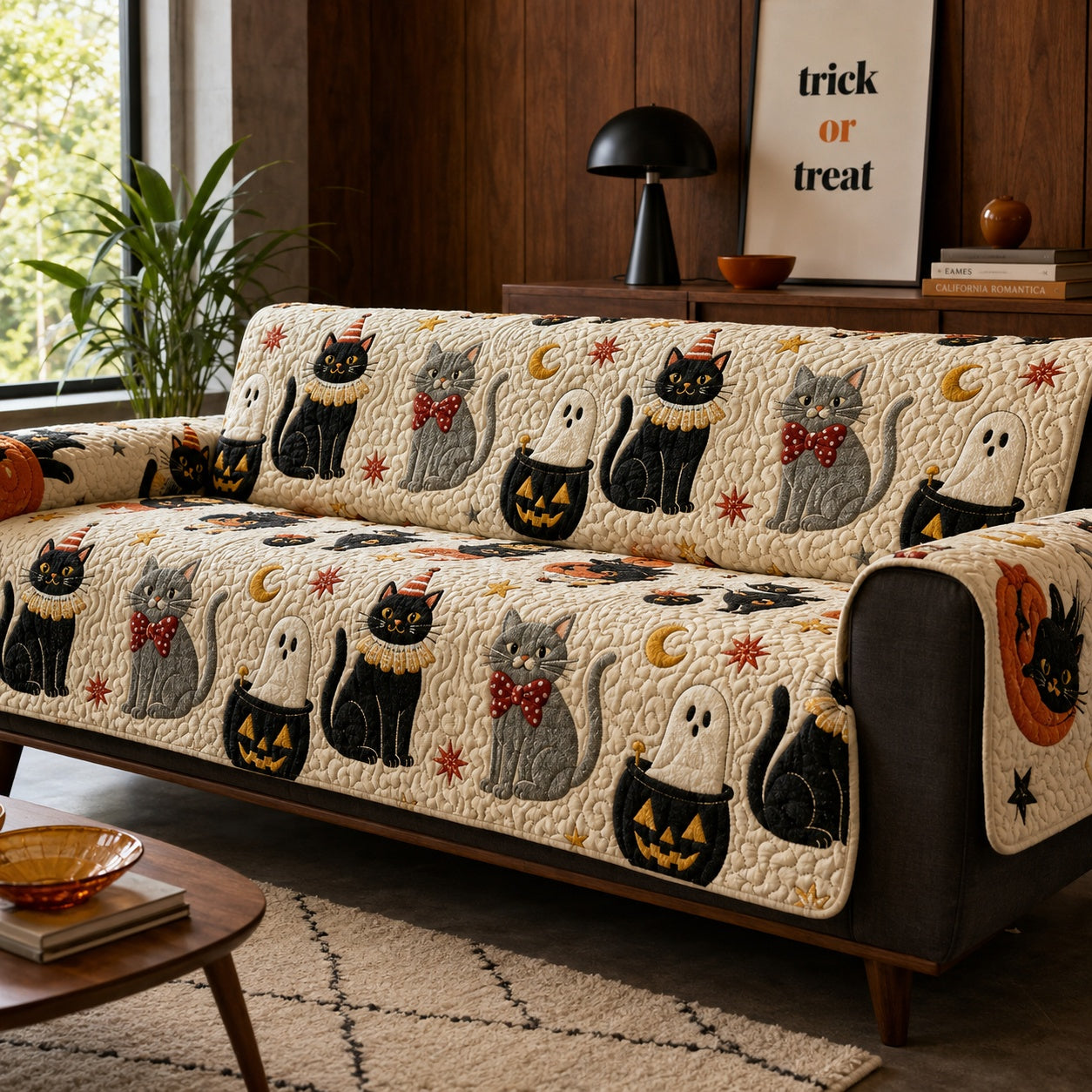 Party Cats Quilted Sofa Cover NCU0PVL948